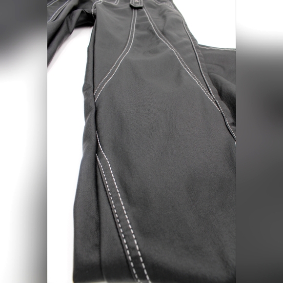 Women's XS Black Faux Leather Flare Pants - Picture 3 of 9